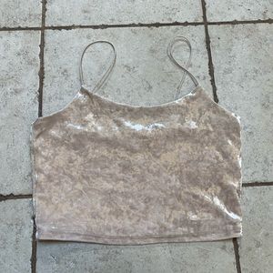 Garaged Crushed Velvet Tank Top